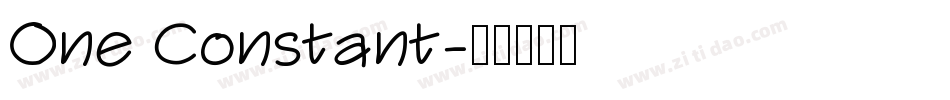 One Constant字体转换